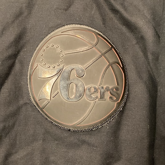 Nike Mens Size XXL Philadelphia 76ers Modern Varsity Jacket Black NBA Basketball - Picture 3 of 14